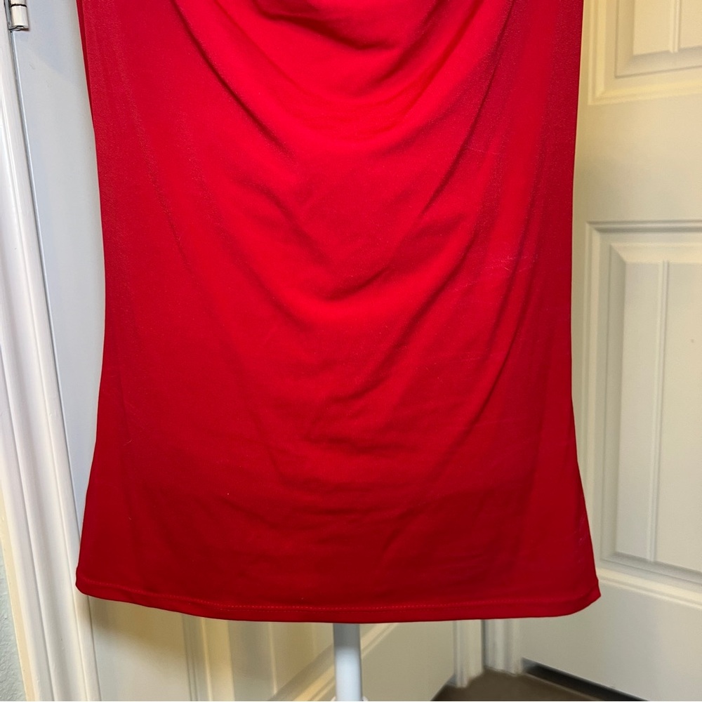 Speechless Deep Red Cowl Neck Blouse Size Large - Picture 7 of 10